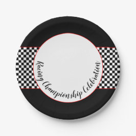 Assiettes En Carton Noir avec blanc