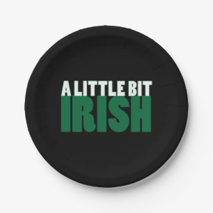 Assiettes En Carton Noir un peu irlandais