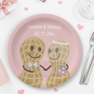 Assiettes En Carton Noix sur l'autre mignonne Fête des mariées Mariage