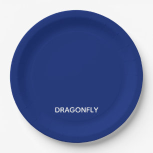 Assiettes En Carton Nom de la couleur bleue de la libellule