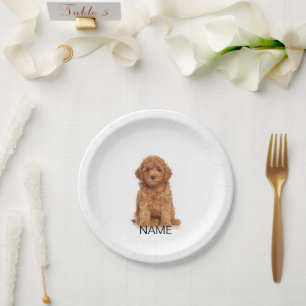 Assiettes En Carton Nom de photo personnalisé texte fête d'anniversa