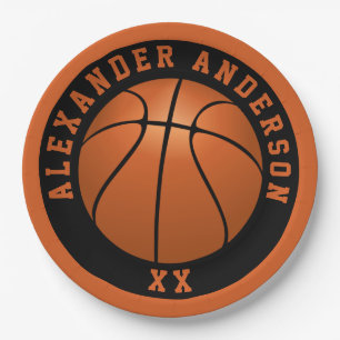 Assiettes En Carton Nom du basket-ball et Jersey Personnaliser