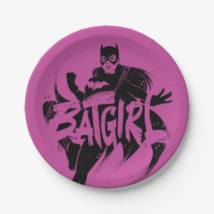 Assiettes En Carton Nom du pinceau encre Batgirl