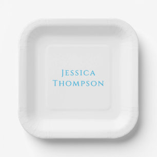 Assiettes En Carton Nom élégant moderne simple et professionnel