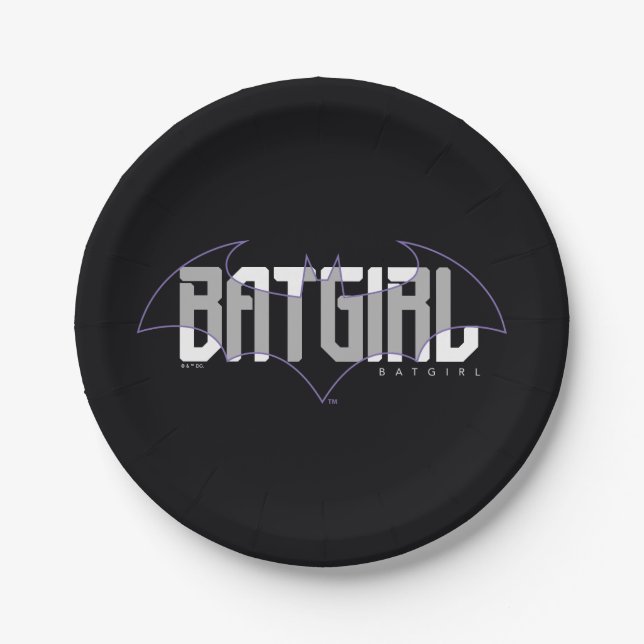 Assiettes En Carton Nom Hi-Tech de Batgirl Graphique (Devant)
