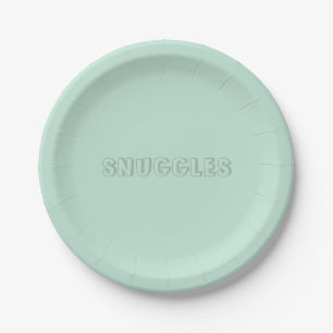 Assiettes En Carton Nom personnalisable "Snuggles"