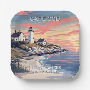 Assiettes En Carton Nom personnalisé Cape Cod Massachusetts