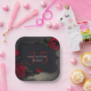 Assiettes En Carton Nostalgique gothique Amour Anniversaire