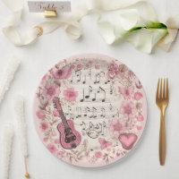 Notes de musique et fleurs élégantes