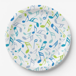 Assiettes En Carton Notes musicales