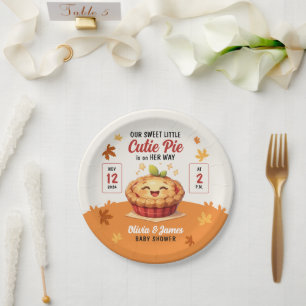 Assiettes En Carton Notre Baby shower d'automne à la petite croûte