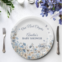 Assiettes En Carton Notre Chapitre Suivant Élégant Poudre Floral Meado