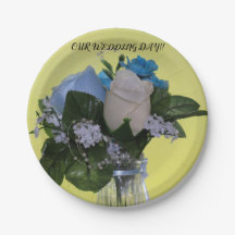 NOTRE JOUR DE MARIAGE (Fleurs) Plaques de papier