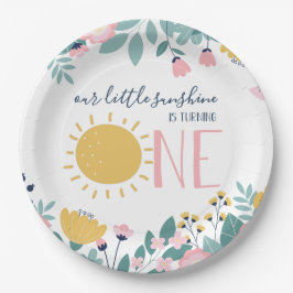 Assiettes En Carton Notre petit boho soleil Anniversaire Floral
