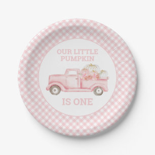 Assiettes En Carton Notre petite citrouille camion rose clair premier 