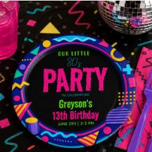 notre petite fête d'anniversaire Rétro Néon 80