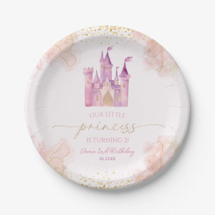 Assiettes En Carton Notre petite princesse Château Royal Fête d'annive