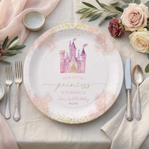 Assiettes En Carton Notre petite princesse fête d'anniversaire au chât