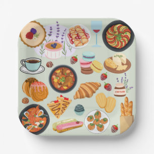 Assiettes En Carton Nourriture française