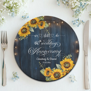 Assiettes En Carton Nous Faisons Encore 60ème Anniversaire Mariage Lum