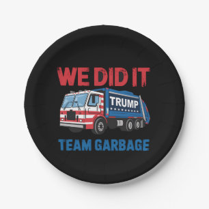 Assiettes En Carton Nous l'avons fait Équipe Poubelle Trump Président