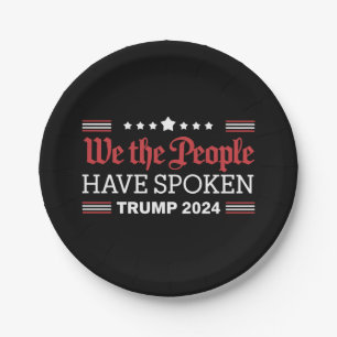Assiettes En Carton Nous Le Peuple Avons Parlé Trump 2024