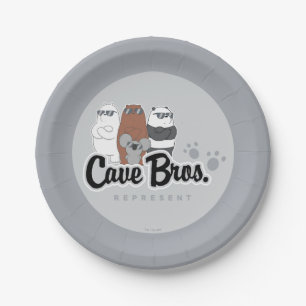 Assiettes En Carton Nous Ours Nus - Bros Grotte. Représenter