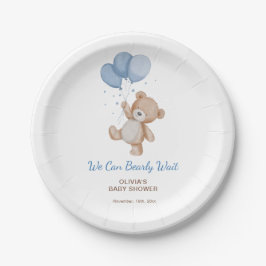 Assiettes En Carton Nous pouvons attendre le Baby shower
