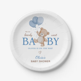 Assiettes En Carton Nous pouvons attendre le Baby shower