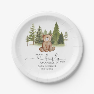 Assiettes En Carton Nous pouvons attendre le Baby shower