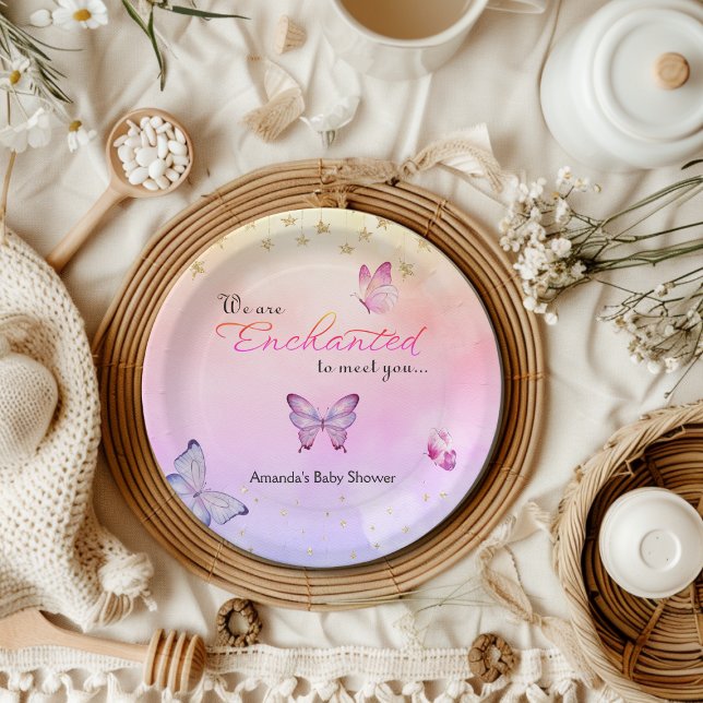 Assiettes En Carton Nous Sommes Enchantés De Vous Rencontrer Baby show (Créateur téléchargé)