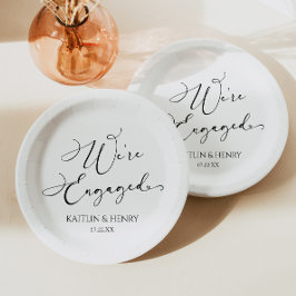 Assiettes En Carton Nous sommes engagés Elegant Minimalist Engagement