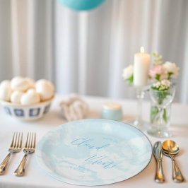 Assiettes En Carton Nous sommes sur le Baby shower Cloud Nine