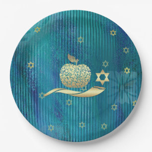 Assiettes En Carton Nouvel An juif   Rosh Hashanah 