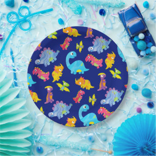 Assiettes En Carton Nouvel anniversaire du Motif bleu de la Marine