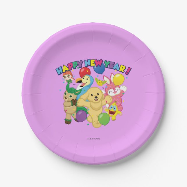 Assiettes En Carton Nouvelle année de Happpy (Devant)