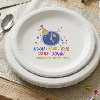 Assiettes En Carton Nouvelle année personnalisée pour les enfants, com