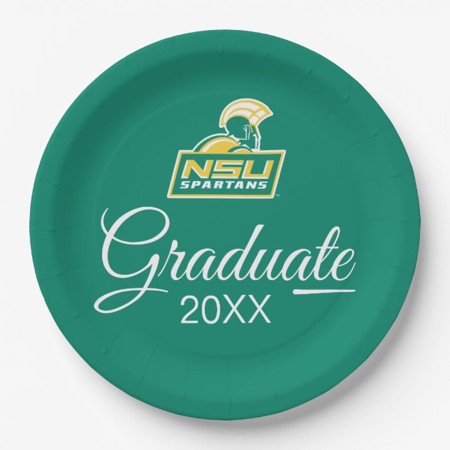 Assiettes En Carton NSU Spartans Diplômé (Devant)