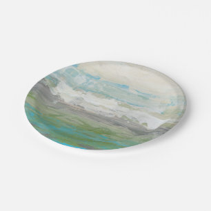 Assiettes En Carton Nuages Blancs Surplombant Un Beau Paysage