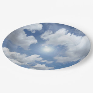 Assiettes En Carton Nuages bleus de ciel + vos idées