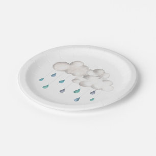 Assiettes En Carton Nuageux avec une possibilité Sprinkles