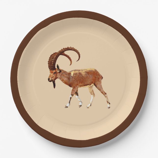 Assiettes En Carton Nubian Ibex - Ein Gedi (Devant)