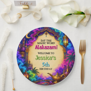 Assiettes En Carton Nuit arabe Anniversaire Magique