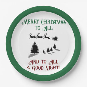 Assiettes En Carton Nuit avant Noël Père Noël