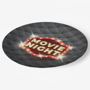 Assiettes En Carton Nuit de cinéma Luxe