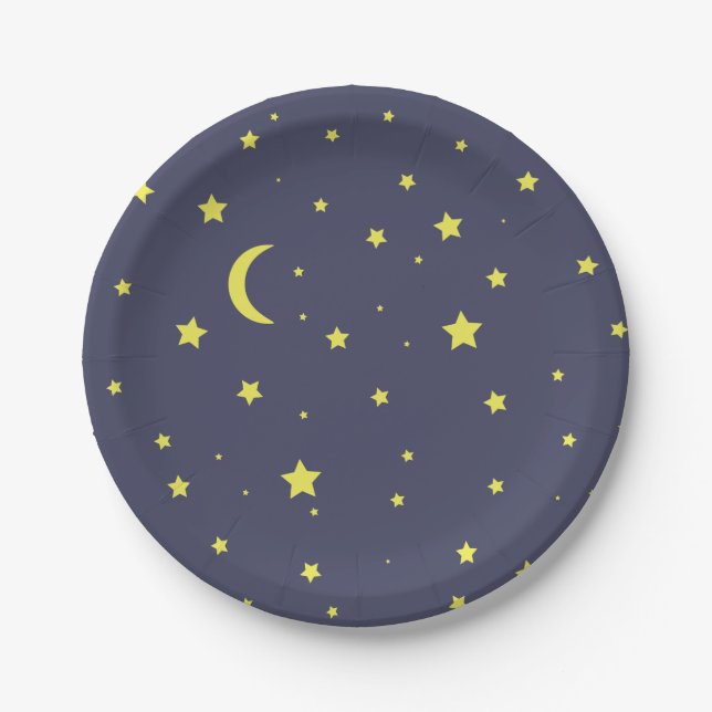 Assiettes En Carton Nuit étoilée (Devant)