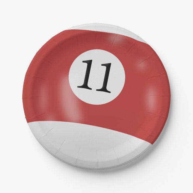 Assiettes En Carton Numéro 11 billiard (Devant)