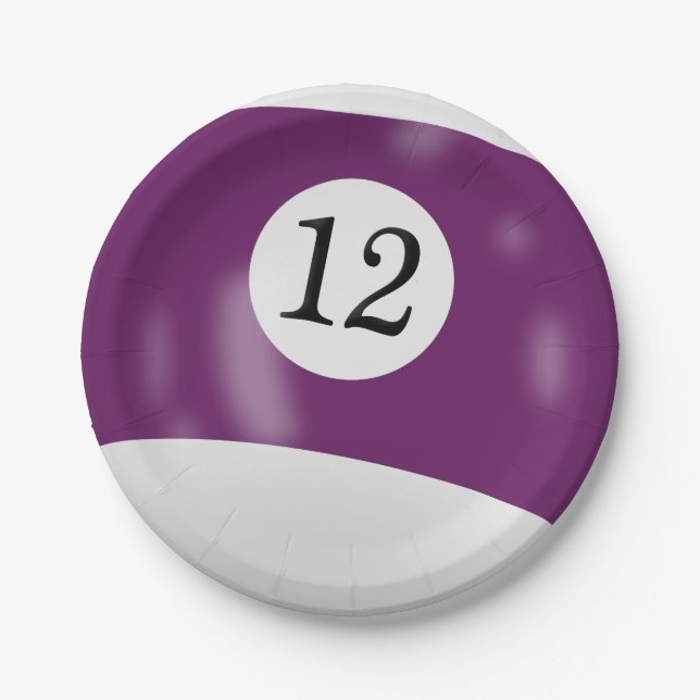 Assiettes En Carton Numéro 12 billiard (Devant)