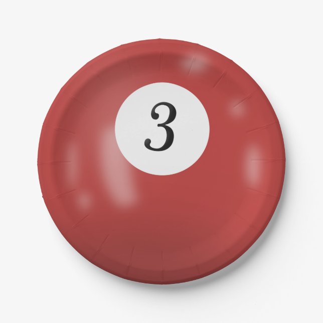 Assiettes En Carton Numéro 3 billiard (Devant)