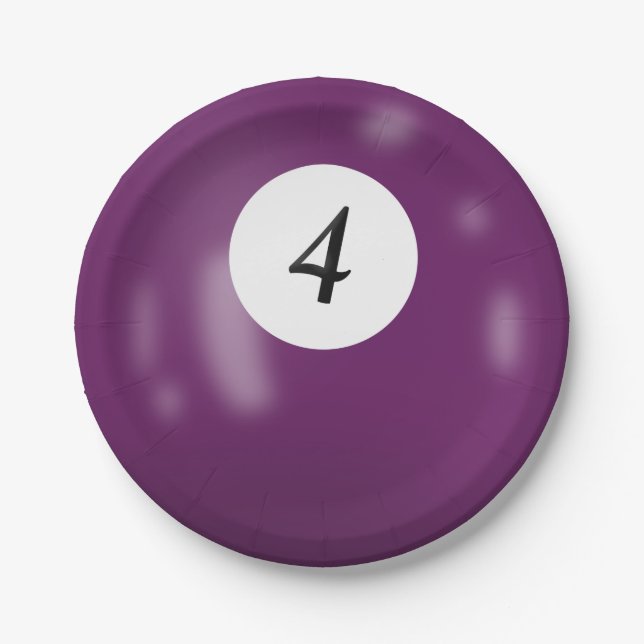 Assiettes En Carton Numéro 4 billiard (Devant)